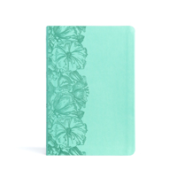 CSB Large Print Thinline Bible, Light Teal LeatherTouch, Value Edition 1430082720 Book Cover