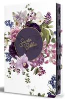 RVR 1960 Handy Size Giant Print Cloth Hardcover floral crown with Index B0FWXN1WWW Book Cover