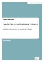 Usability-Test Versus Heuristische Evaluation 3838679016 Book Cover