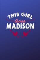 This girl loves Madison: 6x9 - 120 pages - dot grid - notebook - hometown - favorite city - Wisconsin 1690957328 Book Cover