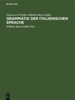 Grammatik der italienischen Sprache 3112662490 Book Cover