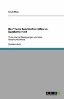 Das Thema Geschlechterrollen im Kunstunterricht 3640407601 Book Cover