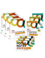 Wiley CIA 2022: Exam Review + Focus Notes + Test Bank Complete Set 1119847761 Book Cover