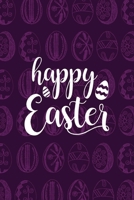 Happy Easter Notebook, Blank Write-in Journal, Dotted Lines, Wide Ruled, Medium (A5) 6 x 9 In (Purple) 1714416690 Book Cover