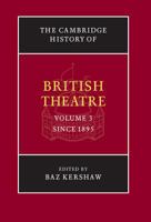 The Cambridge History of British Theatre (Volume 3) 1107497094 Book Cover