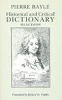 Dictionnaire Historique et Critique 0872201031 Book Cover