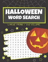 Halloween Word Search: Puzzle Book Large Print - 80 Halloween Puzzles (Edition/Volume 2) 1698639430 Book Cover