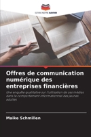 Offres de communication numérique des entreprises financières (French Edition) 6200733279 Book Cover
