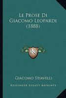 Le Prose Di Giacomo Leopardi 1166751902 Book Cover