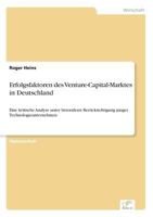 Erfolgsfaktoren Des Venture-Capital-Marktes in Deutschland 3838664477 Book Cover