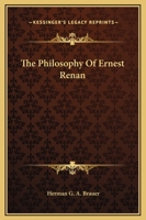 The Philosophy Of Ernest Renan 1163085278 Book Cover