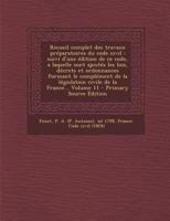 Recueil complet des travaux préparatoires du Code civil. Tome 11 102186420X Book Cover
