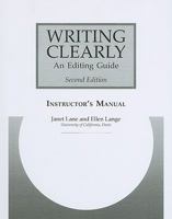 Writing Clearly Instructor's Manual: An Editing Guide 0838409857 Book Cover