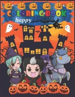 Happy HALLOWEEN: coloring book for kids ages 3-9 B08QWPW5JT Book Cover