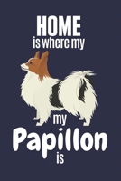 Home Is Where My Papillon Is : For Papillon Dog Fans 1651772223 Book Cover