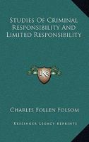 Studies of Criminal Responsibility and Limited Responsibility 1240132557 Book Cover