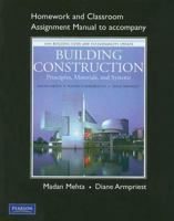 Building Construction Principles, Materials, & Systems: Homework and Classroom Assignment Manual 0135095840 Book Cover