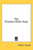 The Promise Hitler Kept 1163174076 Book Cover
