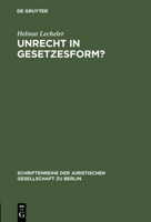 Unrecht in Gesetzesform? 311014560X Book Cover