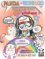 Panda & Unicorn Coloring Book: Volume 1 1689122439 Book Cover