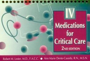 Intravenous Medications for Critical Care 0721648878 Book Cover
