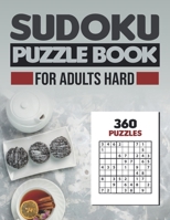 Sudoku puzzle book for adults hard: sudoku puzzle books large print hard with solutions B08WTZR9P2 Book Cover