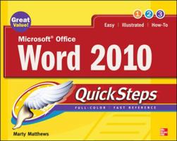 Microsoft Office Word 2010 QuickSteps 0071634878 Book Cover
