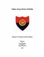 Indian Army Order of Battle 0982054173 Book Cover