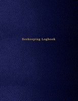 Beekeeping Logbook: Beehive inspection and maintenance log book for advanced beekeepers - Blue leather print design cover 1702850609 Book Cover