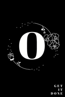 Simple Black Initial Letter O Notebook with Rose Floral Journal for Women, Girls Birthday Gift and School: Lined Notebook / Journal Gift, 120 Pages, 6x9, Soft Cover, Matte Finish 1677337443 Book Cover