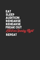 Eat Sleep Audition: Dotted Bullet Notebook (6 x 9 - 120 pages) Cheerful Musical Notebook Design for Gift / Daily Journals / School / Musician 1712428721 Book Cover