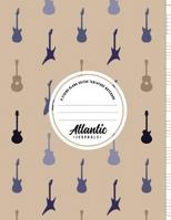 6 String Blank Guitar Tablature Notebook - Purple Paper: 100 Pages of Guitar Tab Paper with Chord Spaces & Blank Staffs 8.5 X 11 (21.59 X 27.94 CM) 1723476633 Book Cover