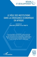 Le rôle des institutions dans la croissance économique en Afrique (Region Et Developpement) (French Edition) 2343190097 Book Cover