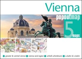 PopOut Map Vienna: Pocket-Sized Vienna Street Map | Innere Stadt & Schönbrunn | Vienna U-Bahn Map | Compact Travel Map 1917131925 Book Cover