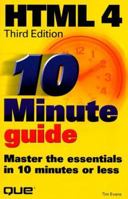 10 Minute Guide to Html 4.0 (Sams Teach Yourself in 10 Minutes) 0789714914 Book Cover