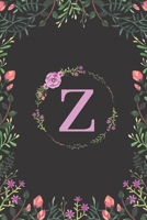 Floral Monogram Letter Z Journal: Lined 6x9 inch Soft Cover Notebook 1711370169 Book Cover