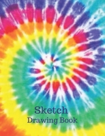 SKETCH Drawing Book: Pretty Rainbow Watercolor Tie Dye Cover Blank Paper Notebook for Women & Girls. Large Unlined Journal for Drawing, Writing, Doodling & Doodle Diaries 109 Pages (8.5" x 11") Gift I 1700979183 Book Cover