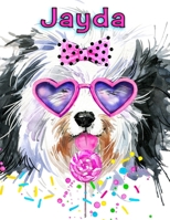 Jayda: Personalized Book with Cute Dog Theme that has 105 Lined Pages to Write in and can be used as a Journal or Notebook 1692842919 Book Cover