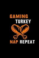 Gaming Turkey Nap Repeat: Notebook 6x9 Graph Paper Funny Gamer Gifts Video Gaming Thanksgiving Party Fall Holiday Season 1699956111 Book Cover