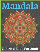 Mandala Coloring Book For Adult: Large Print Mandala Designs for Stress Relief and Adult Relaxation B08T7J589X Book Cover