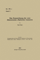 Eine Kennzeichnung der zweidimensionalen elliptischen Geometrie 3662238497 Book Cover