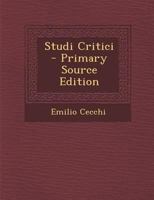Studi Critici 1289430314 Book Cover
