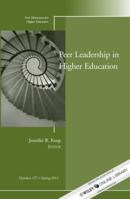 Peer Leadership in Higher Ed., HE 157 1118288181 Book Cover