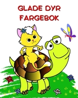Glade Dyr Fargebok: Vakre enkle fargeleggingssider for barn 2] B0CVNSV3Q5 Book Cover