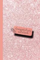 Composition notebook: Small sparkle glitter school or academic college ruled composition notebook for girls and women - Pink sparkle 1796293032 Book Cover