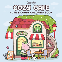 Cozy Cafe: Coloring Book for Adults and Kids (Cozy Spaces Coloring) B0GJBPD1YP Book Cover