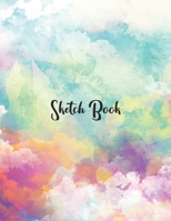 Sketch Book: Notebook for Drawing, Doodling , Sketching : 110 Pages, Large 8.5" x 11" ( Watercolor Skyline Art Cover ) 1651258376 Book Cover