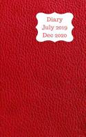 Diary July 2019 Dec 2020: 5x8 pocket size, week to a page 18 month diary. Space for notes and to do list on each page. Perfect for teachers, students and small business owners. Red brown leather look  1080700498 Book Cover