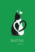 Besties Notebook, Blank Write-in Journal, Dotted Lines, Wide Ruled, Medium (A5) 6 x 9 Inches (Green) 1714382265 Book Cover