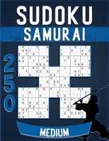 Samurai Sudoku Puzzle Books Medium Large Print: 250 Puzzles for seniors with solutions. B0CJ43XZCM Book Cover